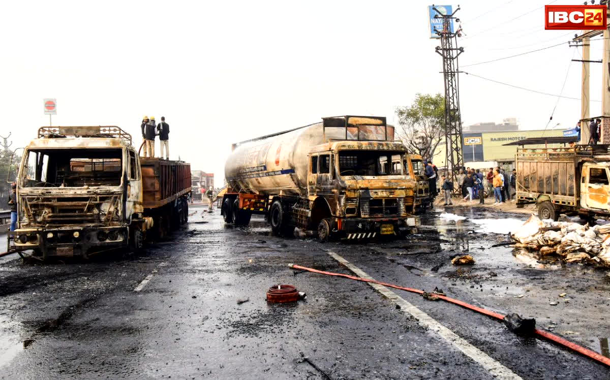 Jaipur News: एक के बाद एक हुए धमाकों से दहल उठा जयपुर, जयपुर-अजमेर हाईवे पर भीषण हादसा, LPG से भरे ट्रक में लगी आग…