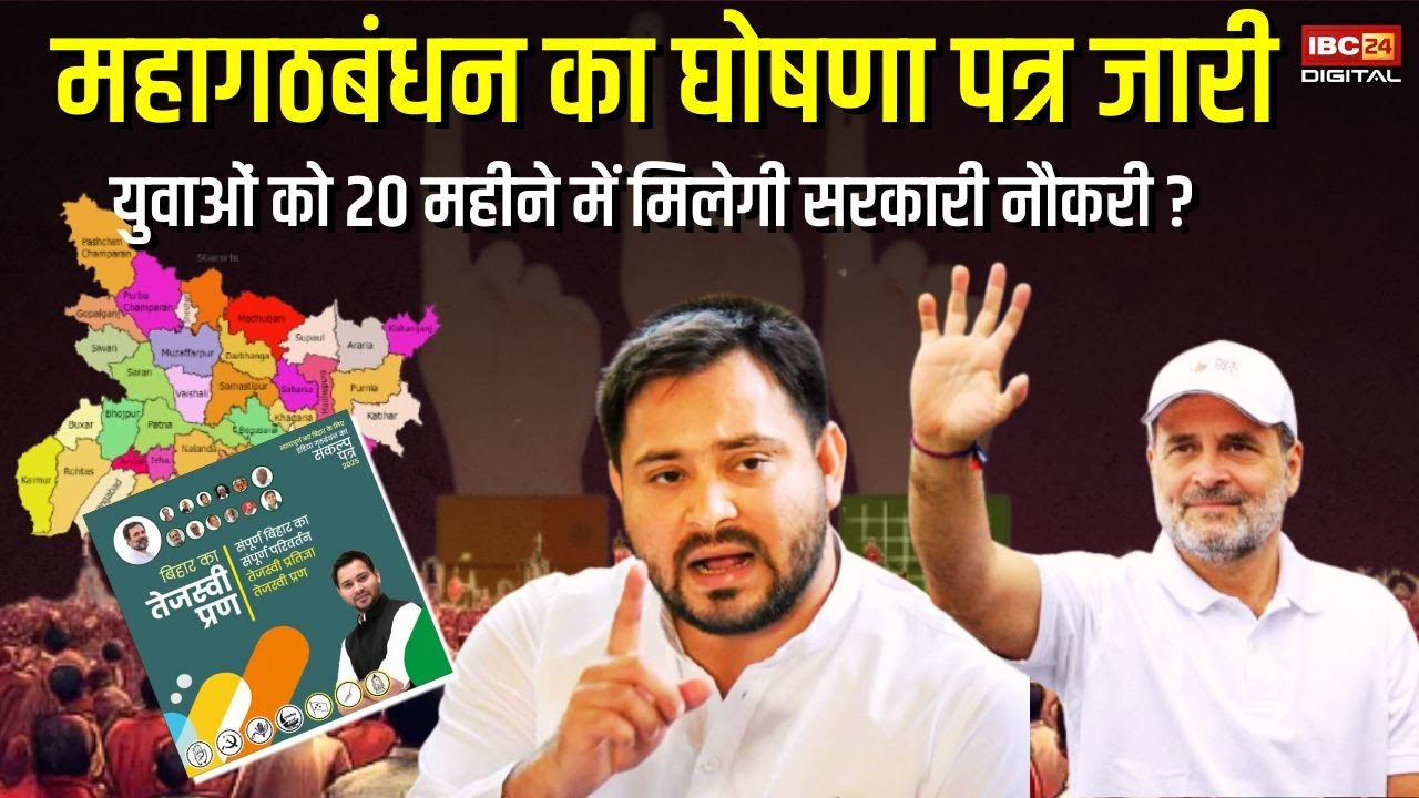 Bihar में महागठबंधन की सरकारी बनी तो हर घर मिलेगी सरकारी नौकरी ? Tejashwi Pran | Rahul Gandhi
