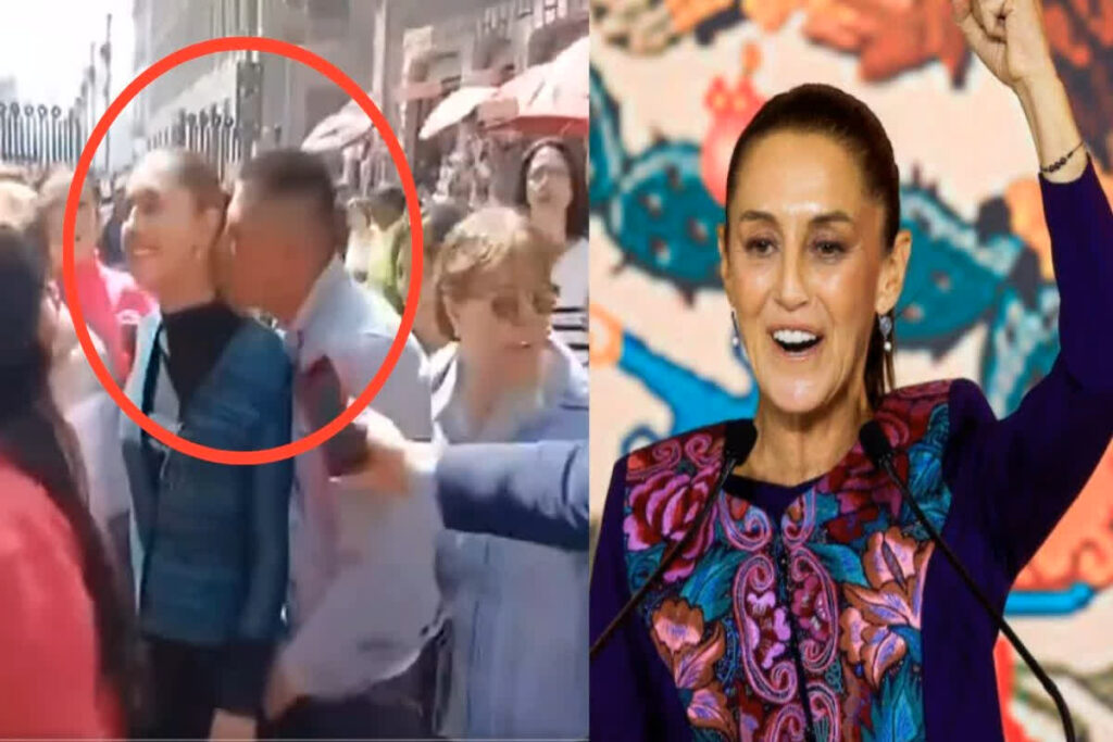 Attempt to kiss Madam President, image source: social media