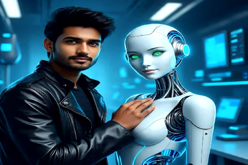 (AI Girlfriend, Image Credit: Meta AI)