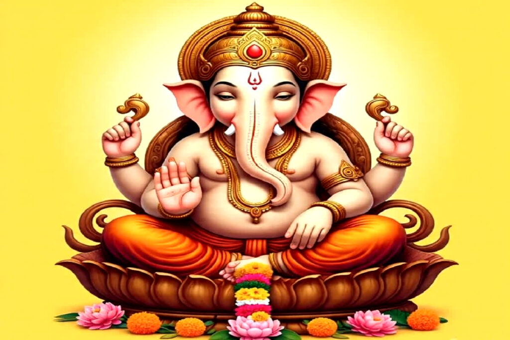 (Ganadhipa Sankashti Chaturthi Vrat, Image Credit: Meta AI)