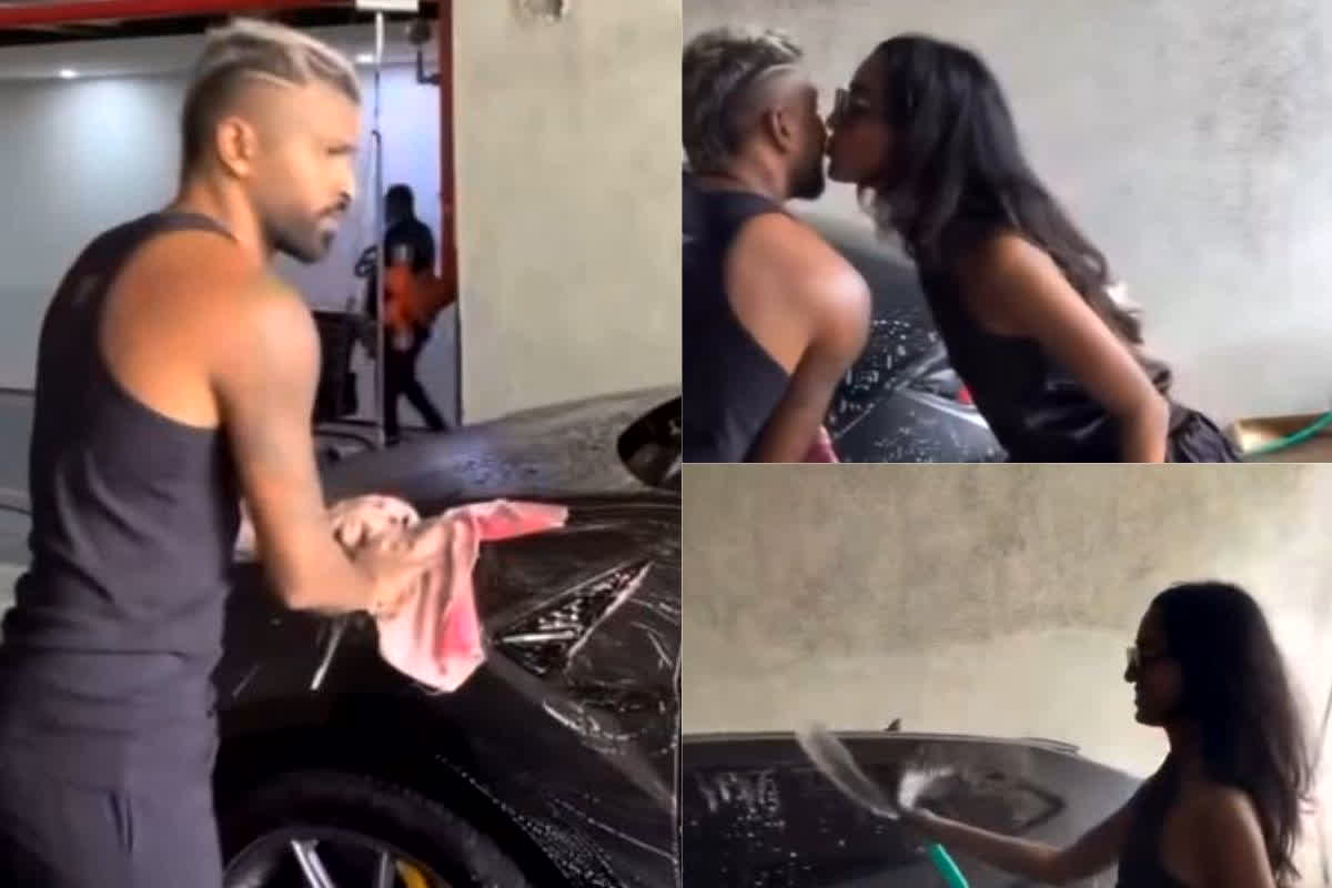 Hardik Pandya: 8 साल छोटी गर्लफ्रेंड संग कार साफ करते हुए हार्दिक पांड्या ने दिखाया रोमांस का ‘स्पोर्टी’ स्टाइल!