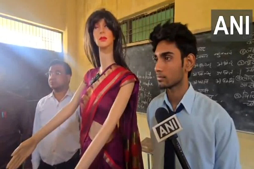AI Robot Teacher In UP/Image Credit:ANI X Handle