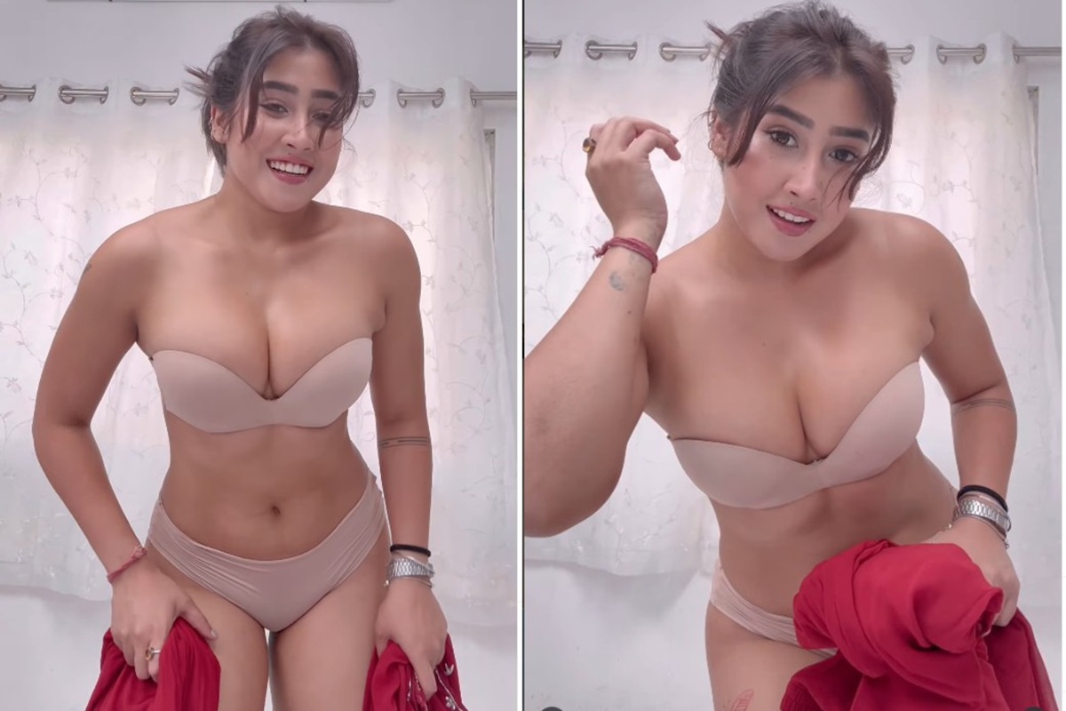 Sexy Video: स्किन कलर बिकनी में यूट्यूबर का सेक्सी वीडियो वायरल, कैमरे के सामने ऐसा काम करते आयी नजर