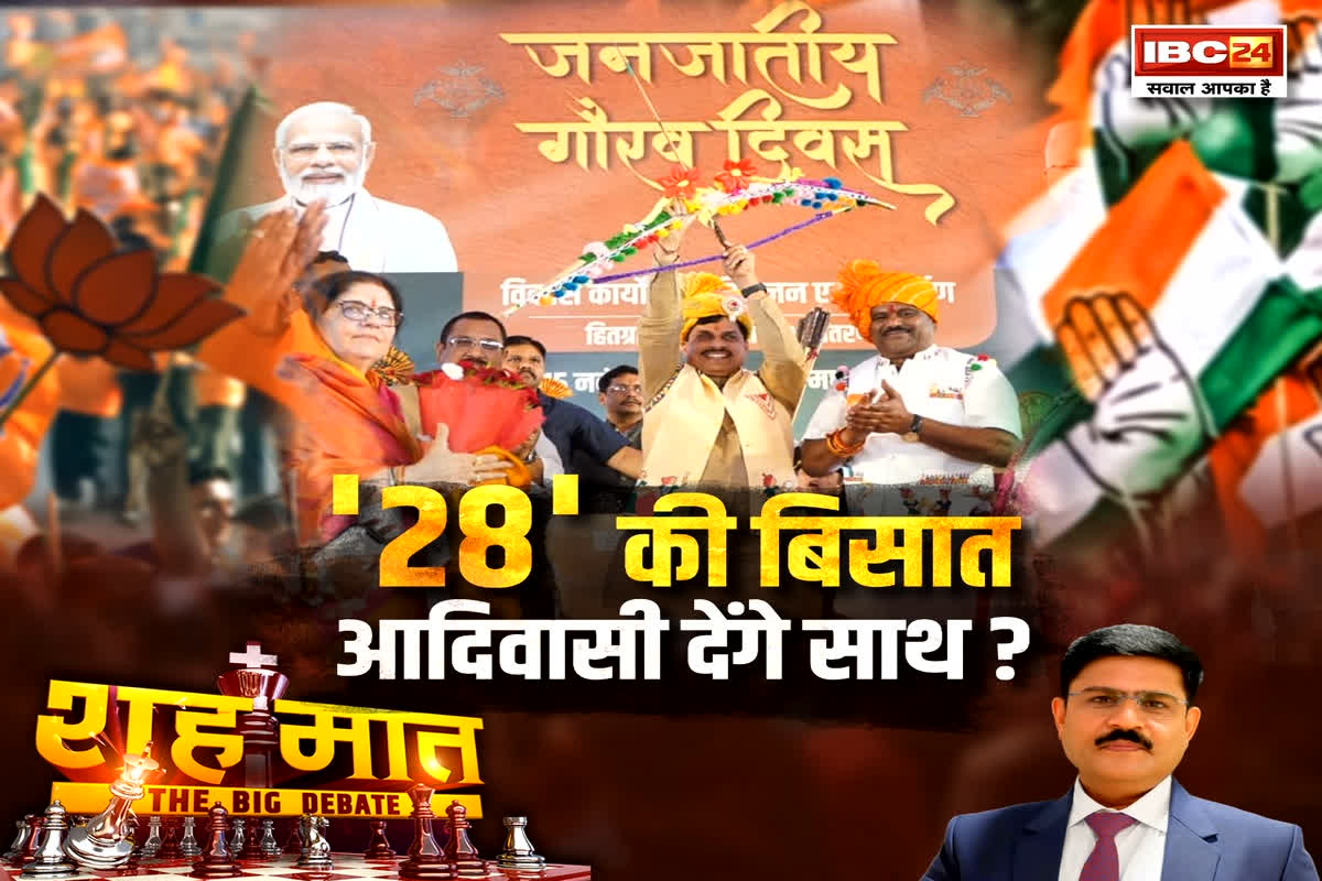 शह मात The Big Debate: ’28’ की बिसात..आदिवासी देंगे साथ? जनजातीय गौरव से बढ़ेगा बीजेपी का वैभव?
