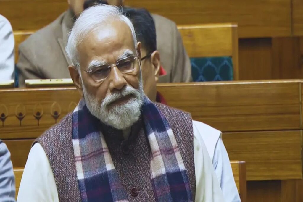 PM Modi Vande Mataram Speech. Image Source- IBC24