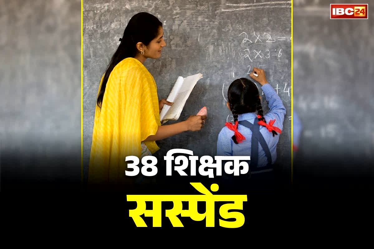 Chhattisgarh Teachers Suspended: छत्तीसगढ़ के इस जिले में 38 सरकारी शिक्षक एक साथ सस्पेंड.. शिक्षा विभाग के आदेश से मचा हड़कंप, जाने निलंबन की वजह