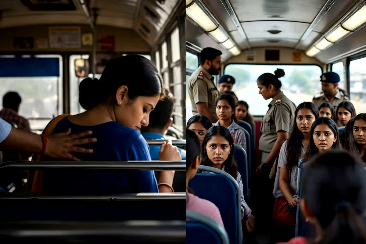 College Girl Bad Touch: चलती बस में कंडक्टर का अश्लील कांड! कॉलेज जाने वाली छात्राओं के प्राइवेट पार्ट को करता था टच, भीड़ का फायदा उठाकर ऐसे देता था अंजाम, देखें
