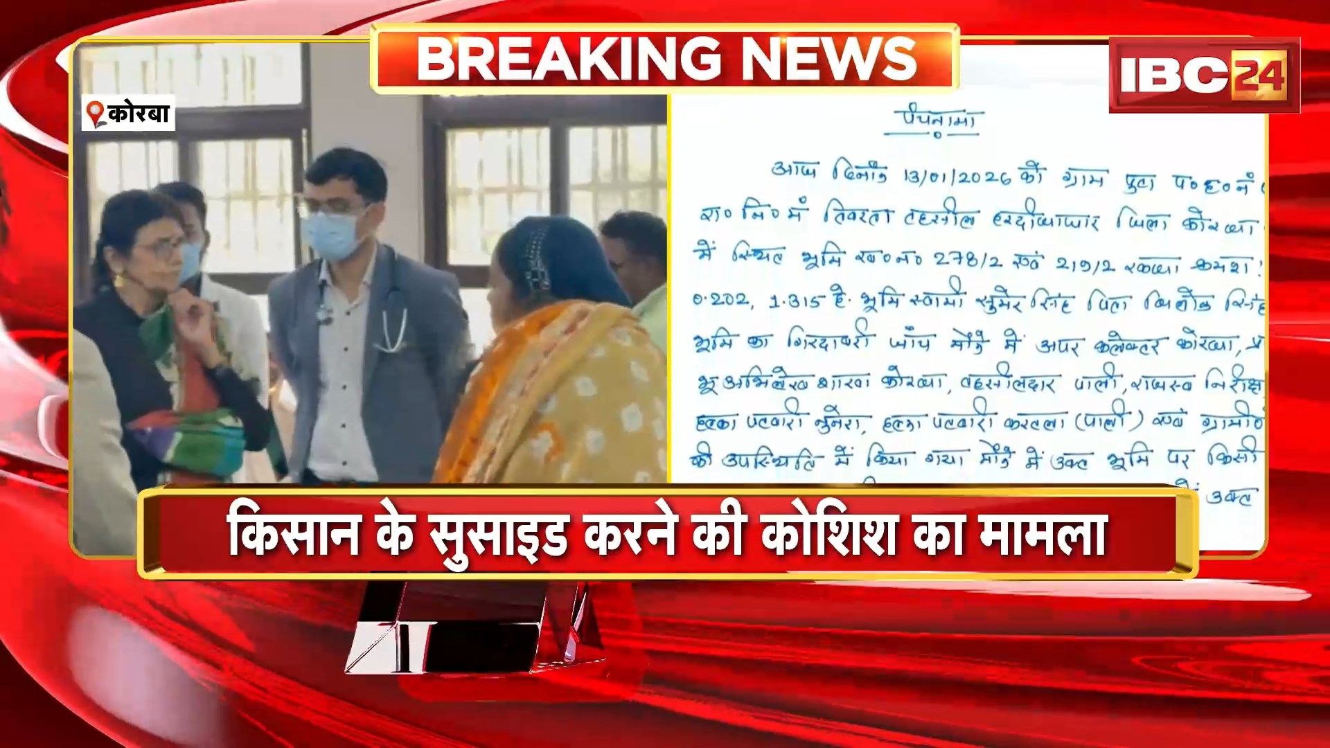 Korba Suicide attempt : किसान के सुसाइड करने की कोशिश का मामला। प्रशासन की जांच में किया गया बड़ा दावा..