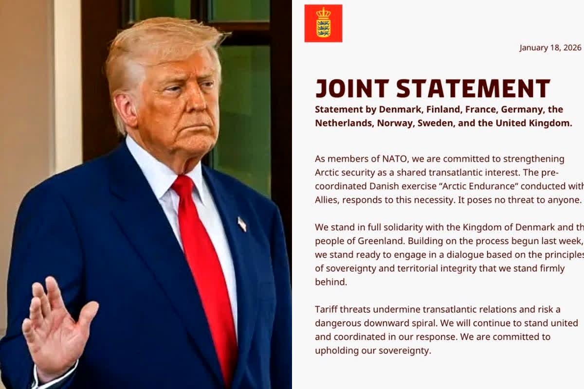 Trump Tariff on Europe: ‘ट्रंप की धमकियों से डरने वाले नहीं…’, अमेरिकी टैरिफ धमकी पर यूरोप का पलटवार, इन 8 देशों ने संयुक्त बयान जारी कर दिया कड़ा संदेश