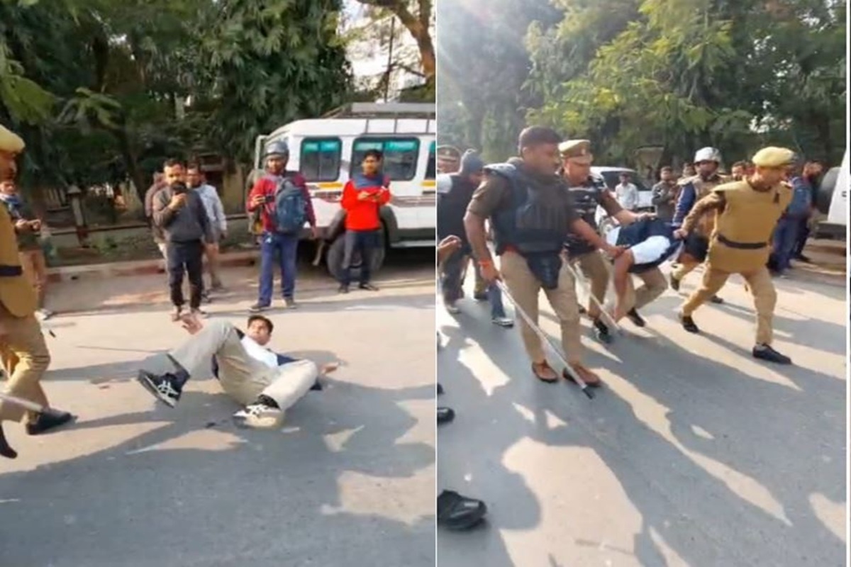 MNREGA Bachao Andolan: मनरेगा बचाने सड़क पर उतरा NSUI, पुलिस ने राष्ट्रीय अध्यक्ष को सड़क पर घसीटा, लाठीचार्ज में कई छात्रा नेता घायल