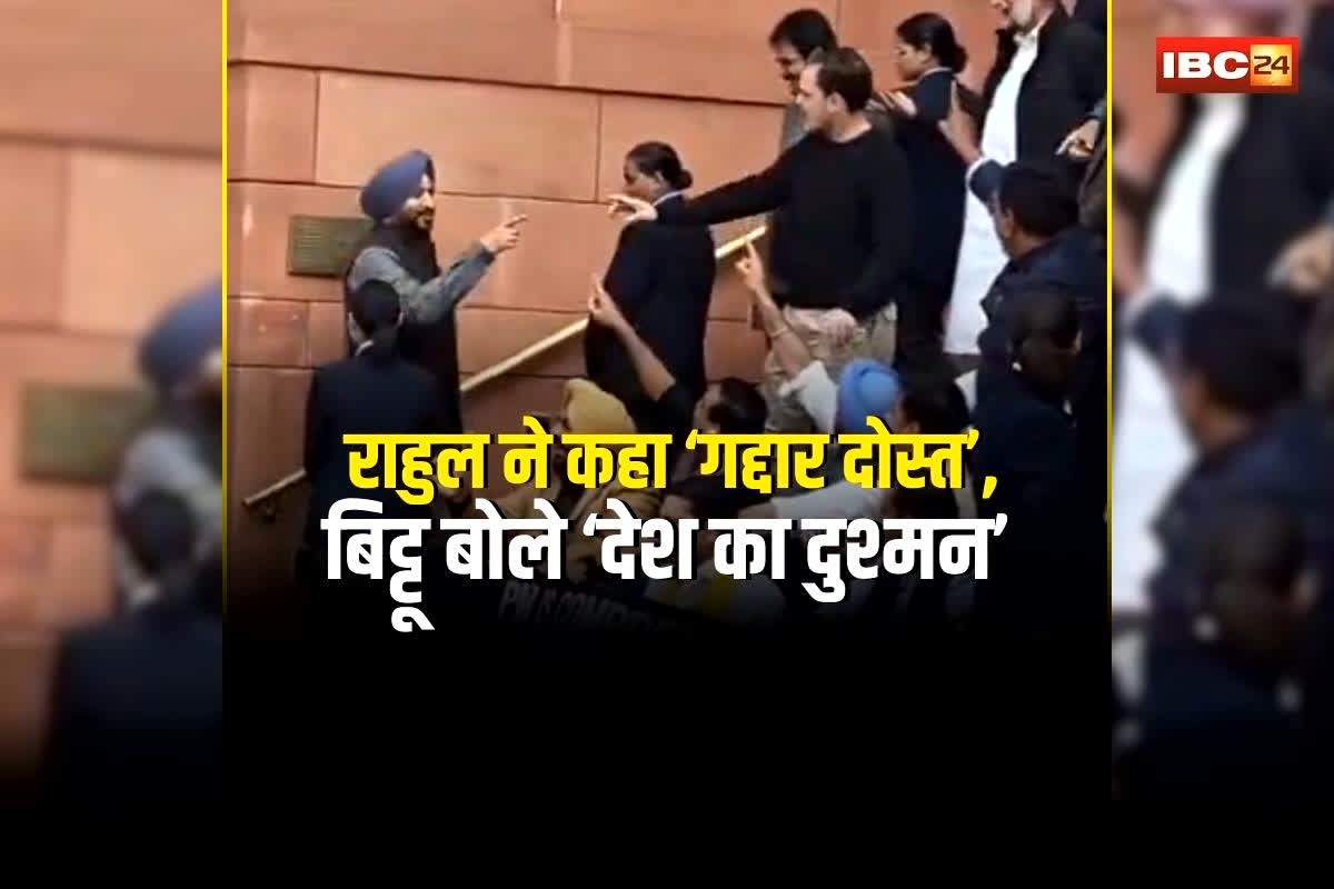 Rahul Gandhi Bittu Video: राहुल ने कहा ‘गद्दार दोस्त’, तो मोदी सरकार के मंत्री बोले ‘देश का दुश्मन’, फिर… संसद के गेट पर  तीखी नोक-झोंक का वीडियो वायरल