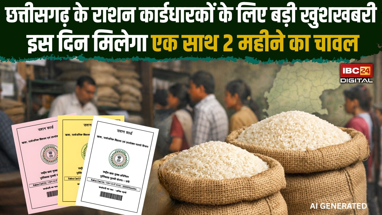 Chhattisgarh के राशन कार्ड धारकों को बड़ा तोहफा | इस दिन मिलेगा एक साथ 2 महीनों का चावल | CG News