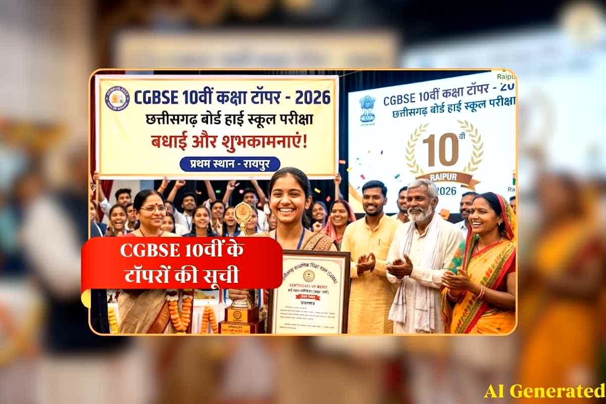 CG Board Class 10th Toppers List 2026: cgbse.nic.in, results.cg.nic.in: IBC24.in पर सबसे पहले देखें 10वीं के टॉपरों की सूची, अपना परिणाम देखने के लिए यहां करें क्लिक