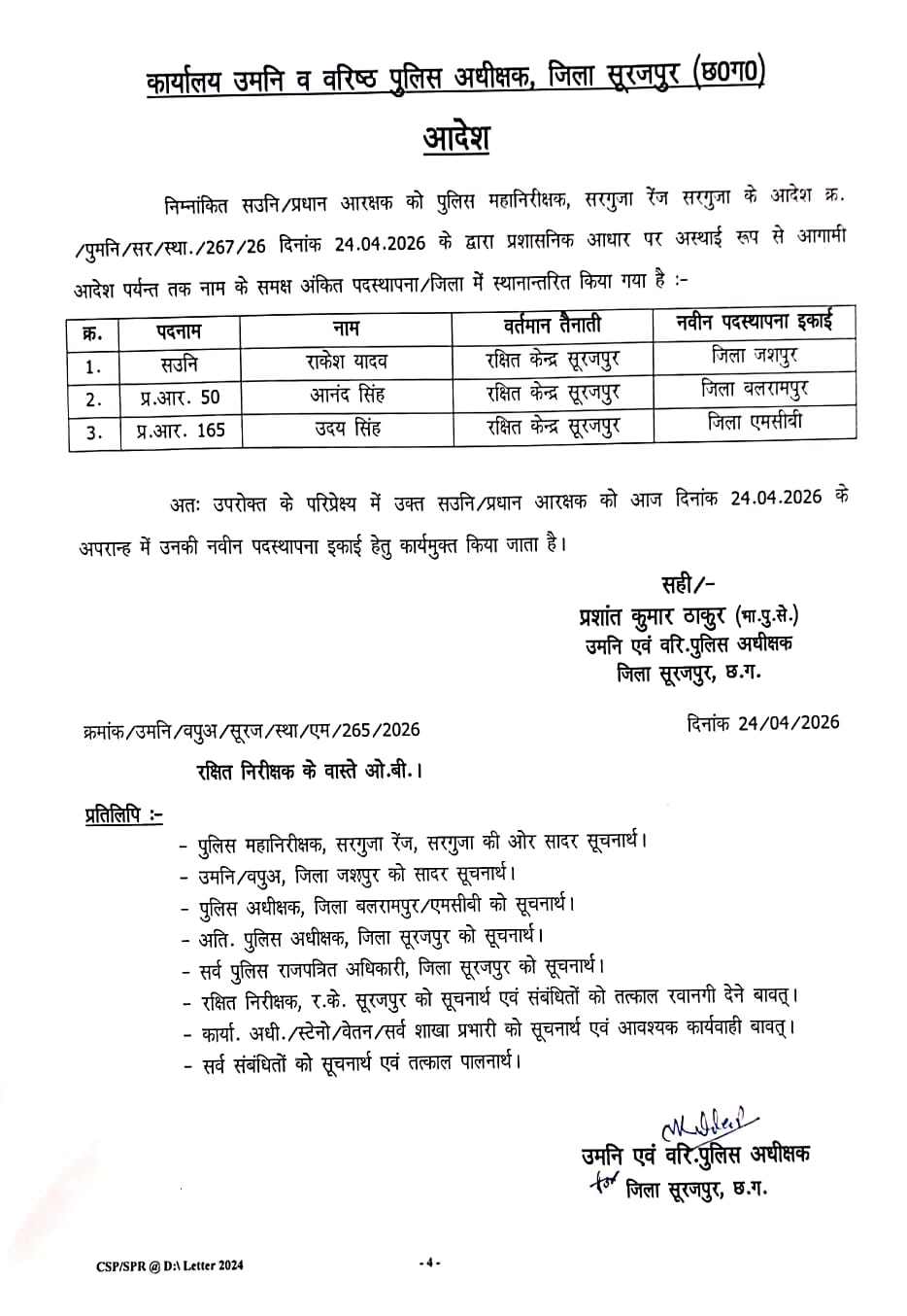 Surajpur Police Line Attached 