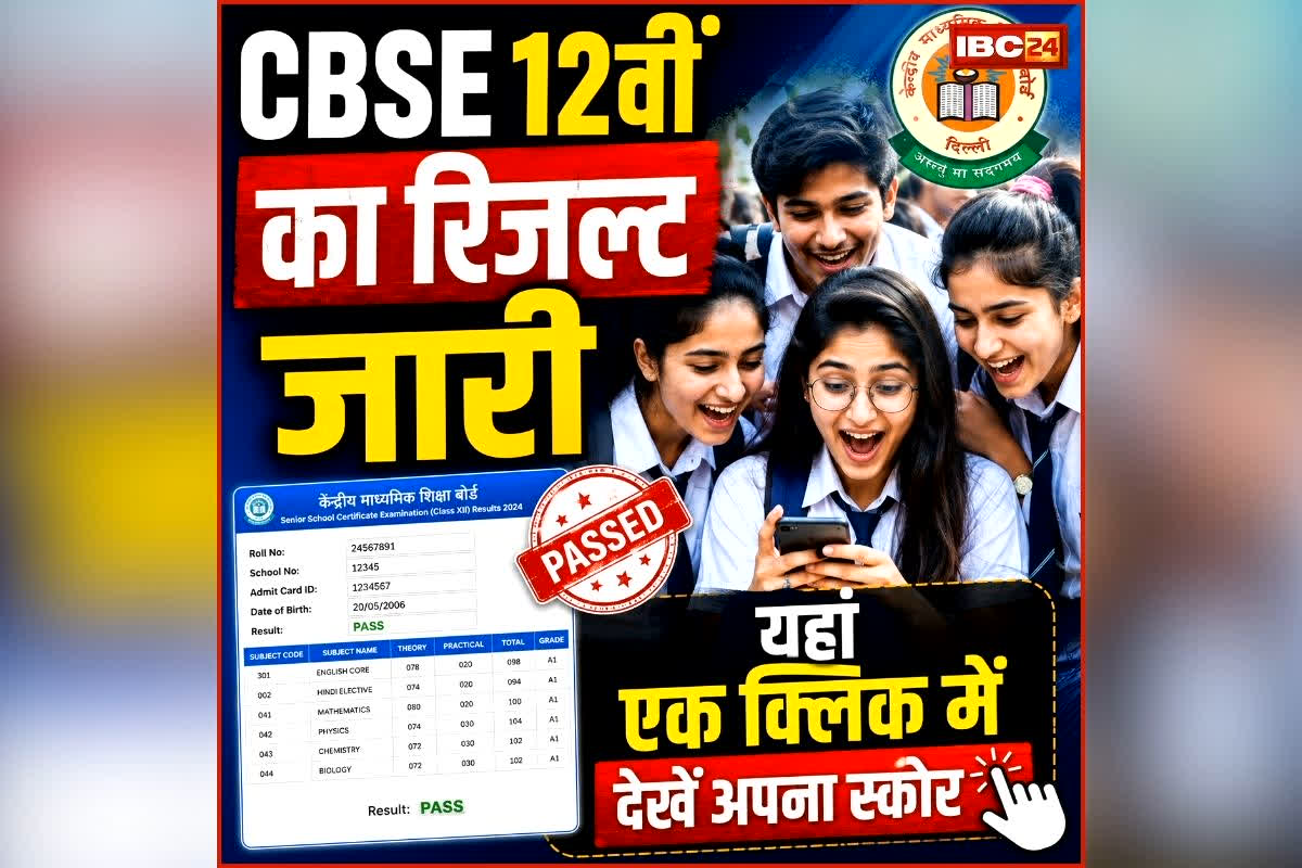 CBSE Board 12th Result 2026 Direct Link: छात्रों का इंतजार खत्म, CBSE ने जारी किया 12वीं का रिजल्ट, यहां एक क्लिक में देखें अपना स्कोर