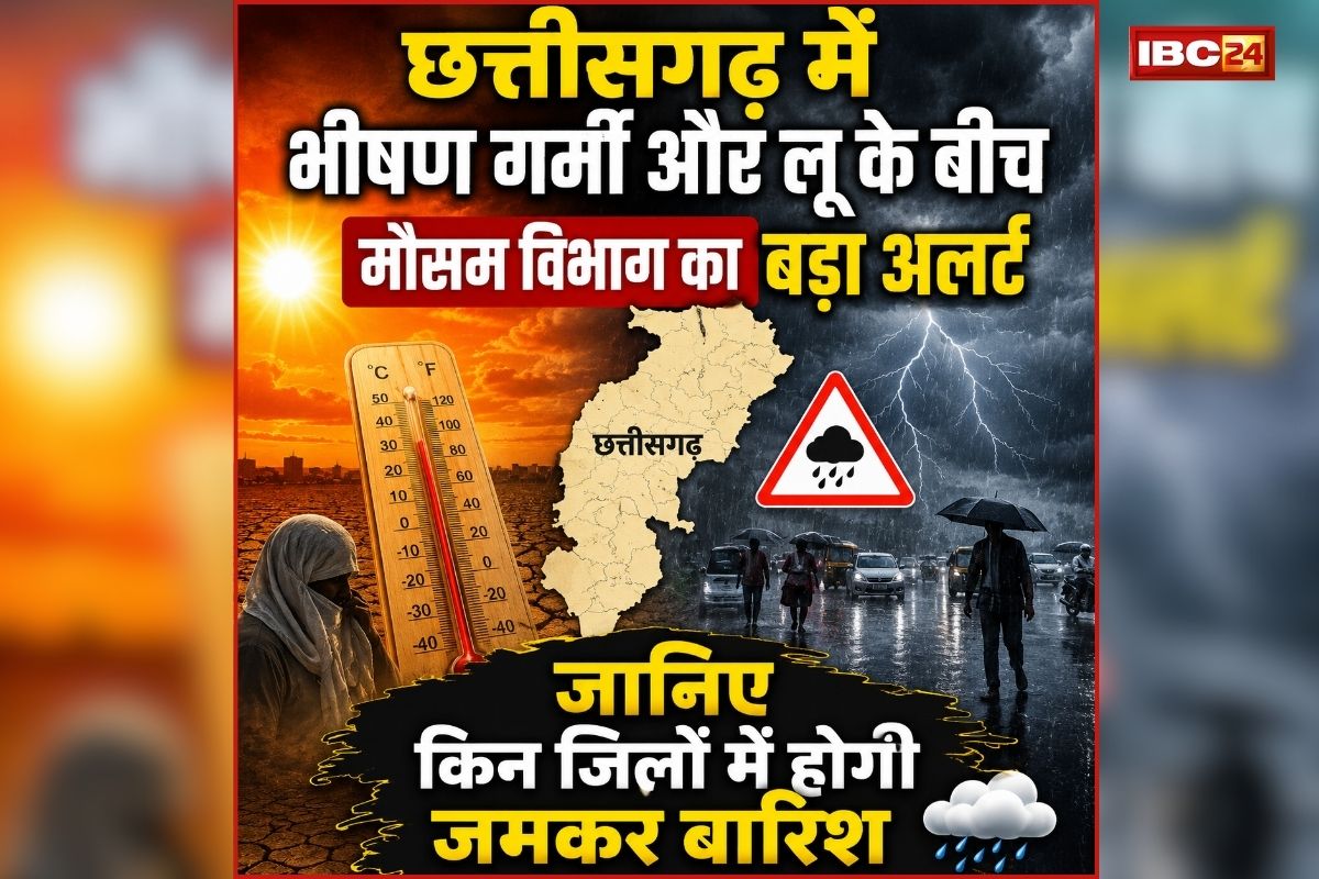 CG Pre Monsoon Alert: छत्तीसगढ़ में भीषण गर्मी और लू के बीच मौसम विभाग का बड़ा अलर्ट, इस दिन होगा मानसून का आगमन… जानिए किन जिलों में होगी जमकर बारिश