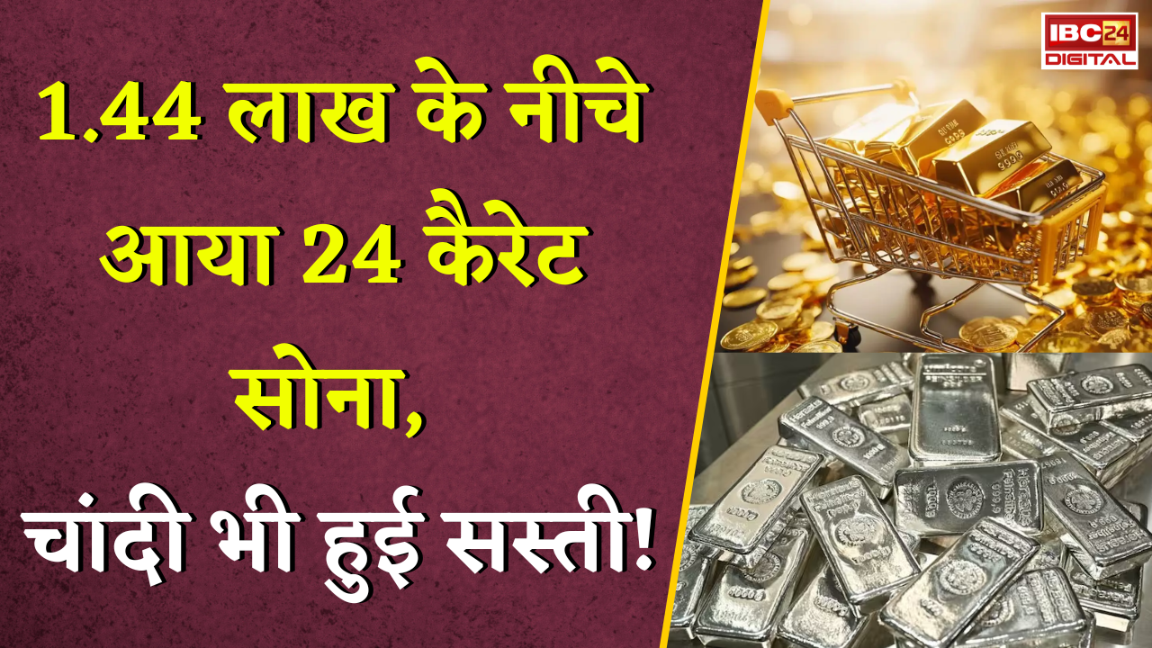 Gold-Silver Crash: 1.44 लाख के नीचे आया 24 कैरेट सोना, चांदी भी हुई सस्ती | Gold Silver Rate Today