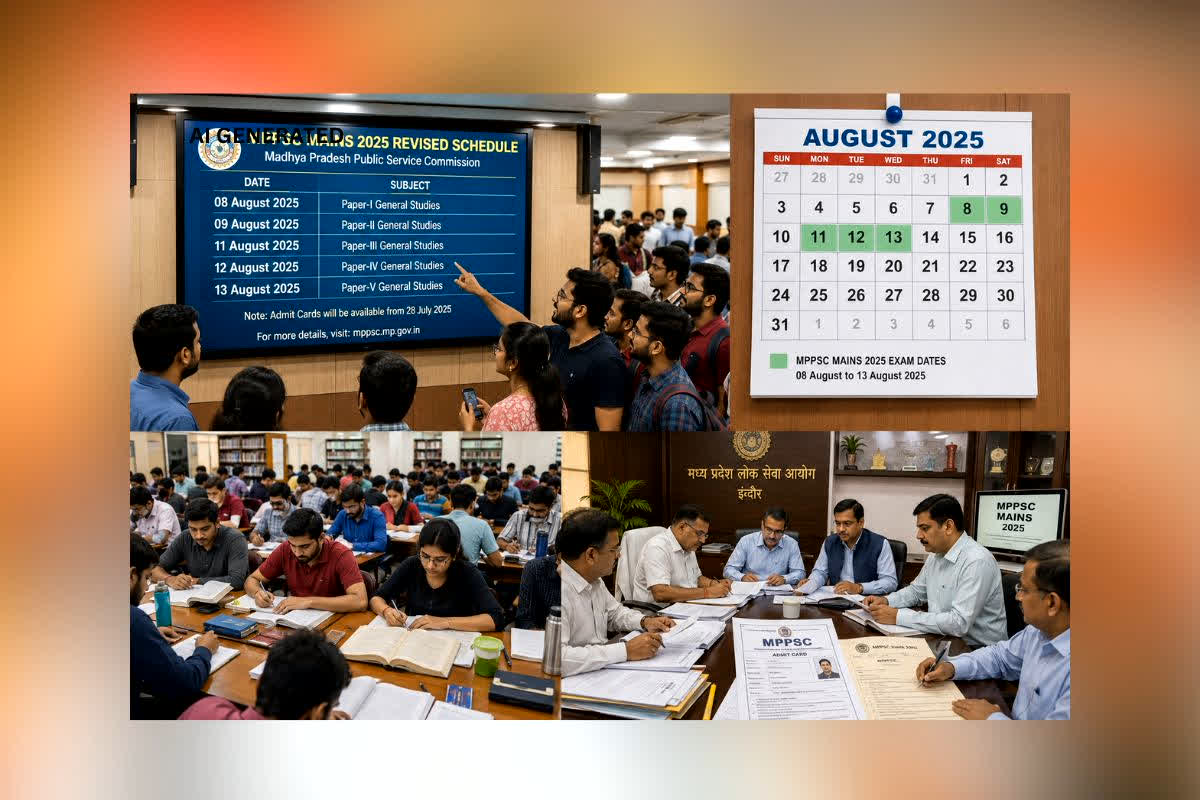 MPPSC Mains 2025 New Schedule : MPPSC मेन्स 2025 का शेड्यूल अचानक बदला! UPSC परीक्षा से टकरा रही थीं तारीखें, अब इस दिन से शुरू होगी परीक्षा