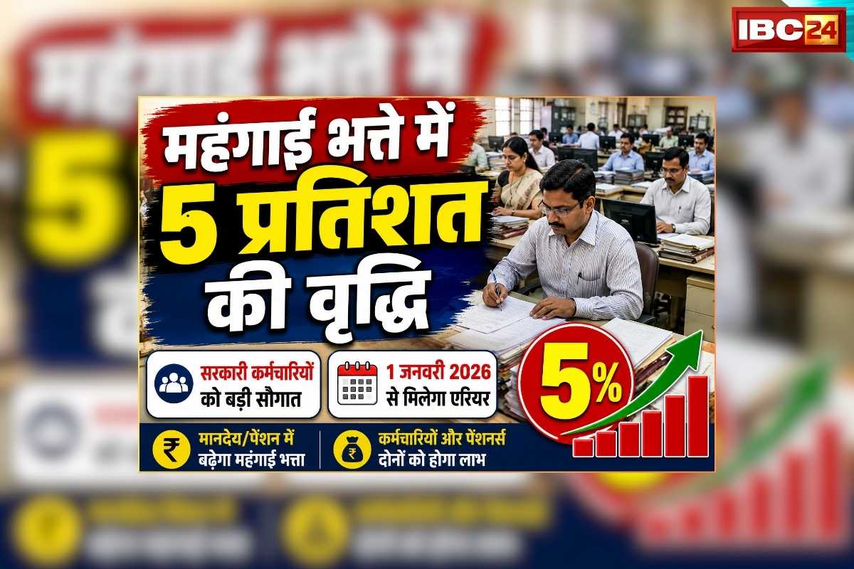DA Hike Order: बीजेपी सरकार ने सरकारी कर्मचारियों को दी बड़ी सौगात, महंगाई भत्ते में सीधे 5 प्रतिशत की वृद्धि करने का आदेश, 1 जनवरी से मिलेगा एरियर