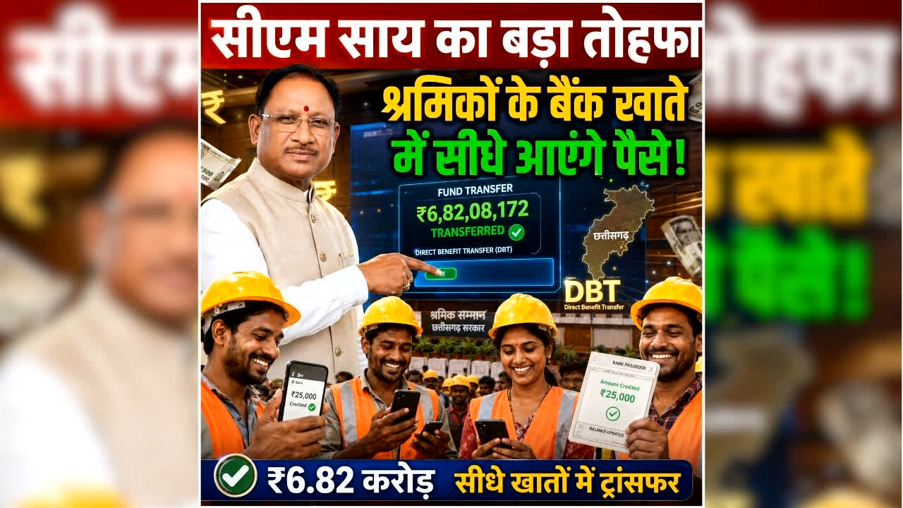 Chhattisgarh Labour Beneficiary Payment: आज भर जाएगी श्रमिकों की झोली, सीएम साय करेंगे इतने करोड़ रुपये ट्रांसफर