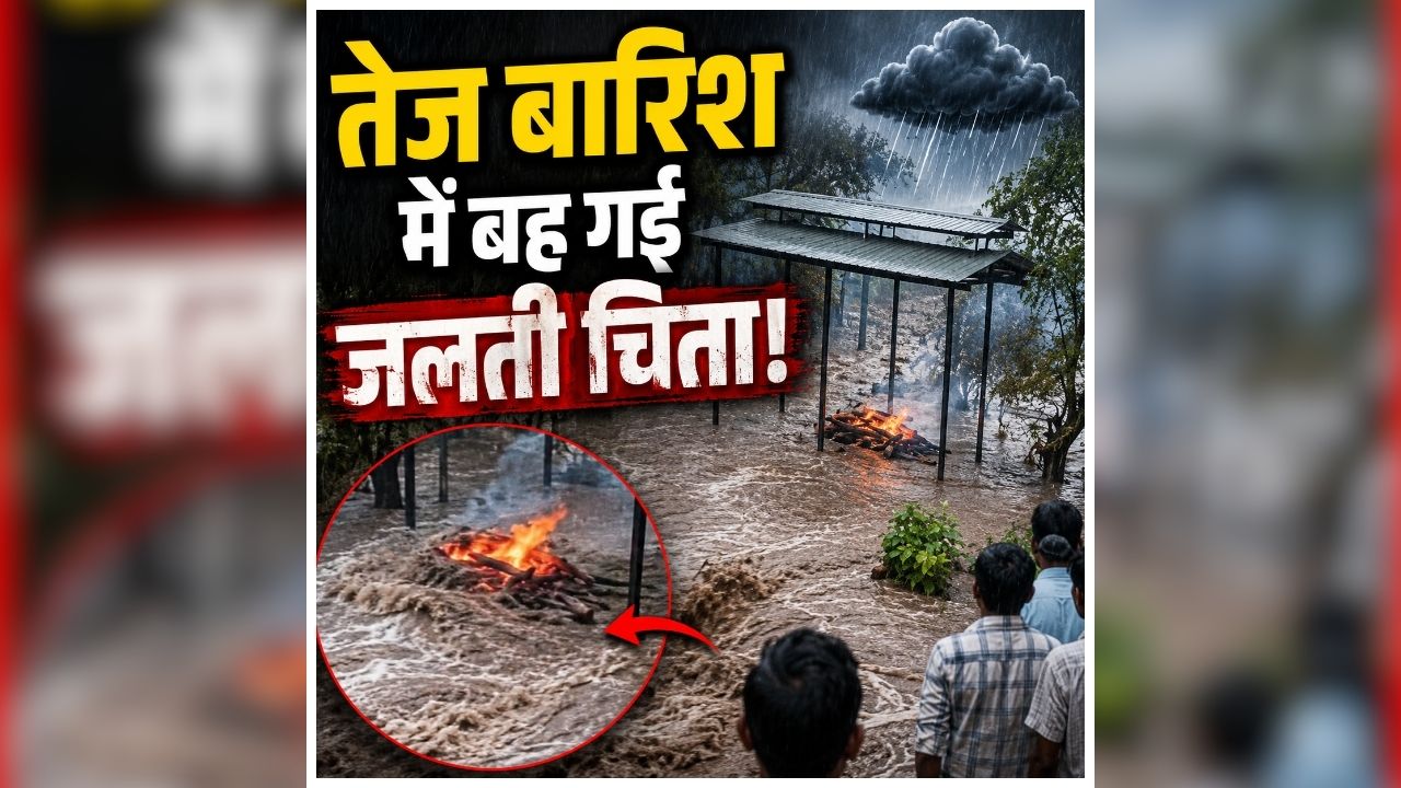 Dhar Viral Video: रोंगटे खड़े कर देने वाली तस्वीर, तेज बारिश में बह गई जलती चिता! वायरल वीडियो पर उठे कई सवाल, देखें आप भी..