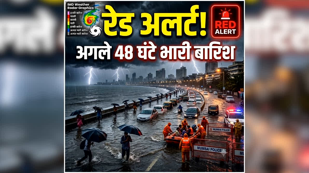 Heavy Rain Alert: अगले 48 घंटे होगी भारी बारिश, इन जिलों के लिए “रेड अलर्ट” जारी, घर से निकलने से पहले पढ़ लें IMD की चेतावनी