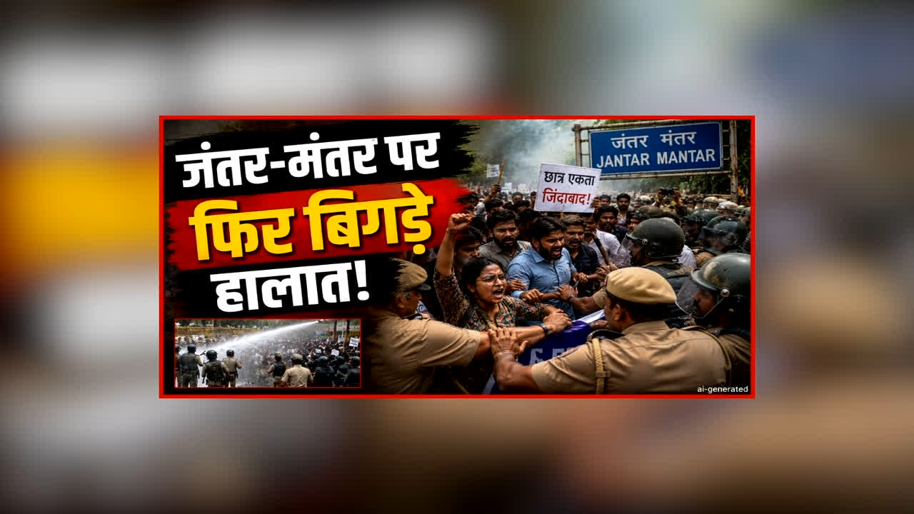 CJP Protest Latest Update: जंतर-मंतर पर फिर बिगड़े हालात, प्रदर्शनकारियों ने पुलिस पर किया हमला, जवानों ने भी किया लाठीचार्ज