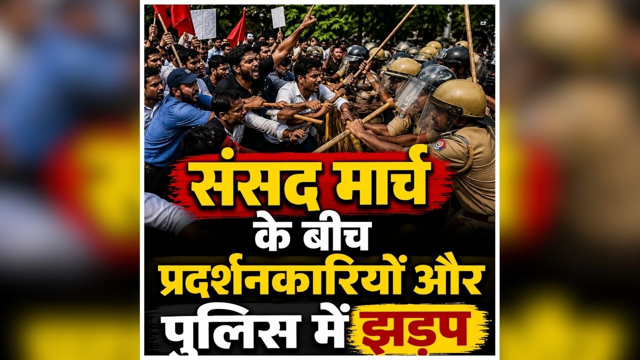 Jantar Mantar Protest News: जंतर-मंतर पर बढ़ा बवाल, संसद मार्च शुरू होते ही पुलिस ने की लाठीचार्ज, हालात तनावपूर्ण, देखें वीडियो