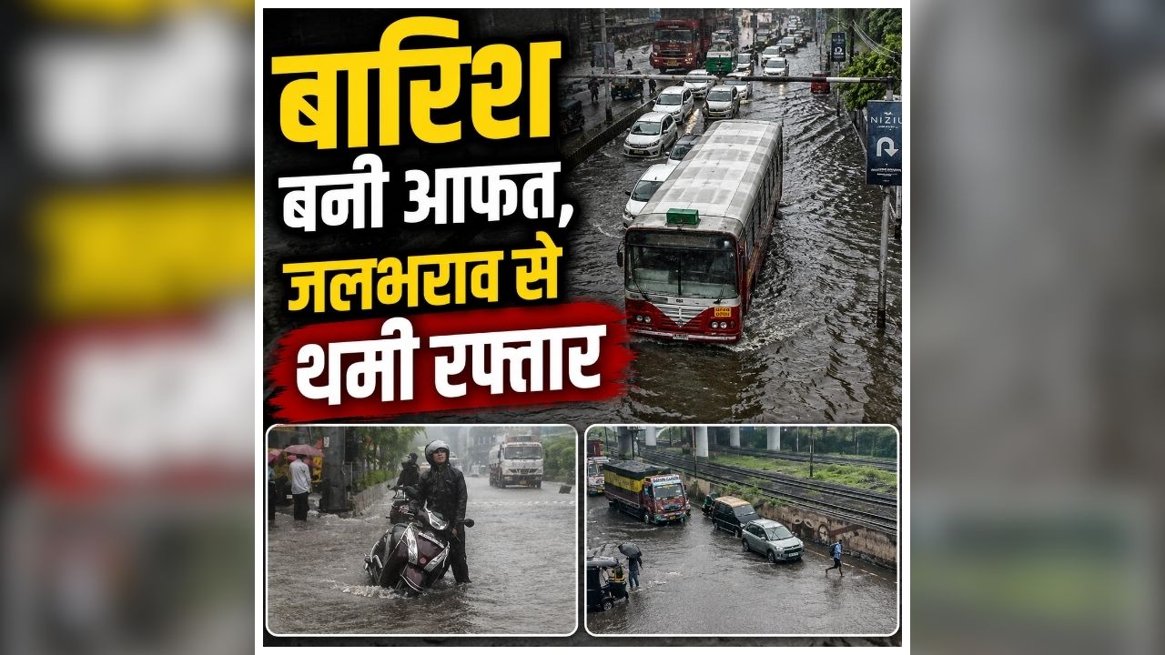 Mumbai Rain Red Alert: भारी बारिश से डूबी राजधानी की सड़कें, जलभराव से थमी वाहनों की रफ्तार, मौसम विभाग ने जारी किया अलर्ट, दी ये चेतावनी