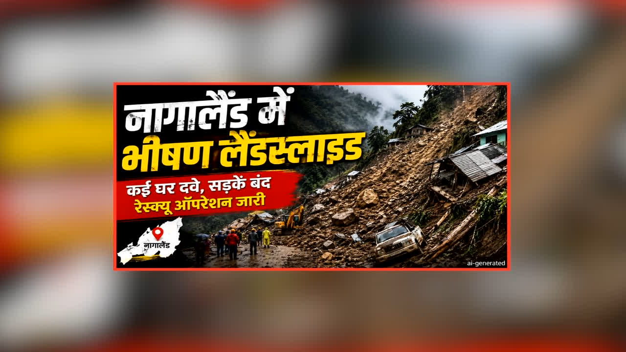Nagaland Landslide News: नागालैंड में भीषण लैंडस्लाइड, मलबे के चपेट में आए कई घर, 4 महिलाओं समेत कई लोगों के फंसे होने की खबर