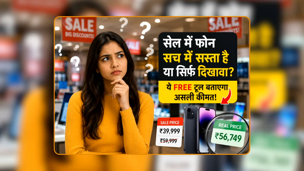 Real Discounts Check: सेल में दिख रहा सस्ता फोन, लेकिन क्या सच में है इतना सस्ता? इस फ्री टूल से जानिए असली प्राइस का पूरा सच!