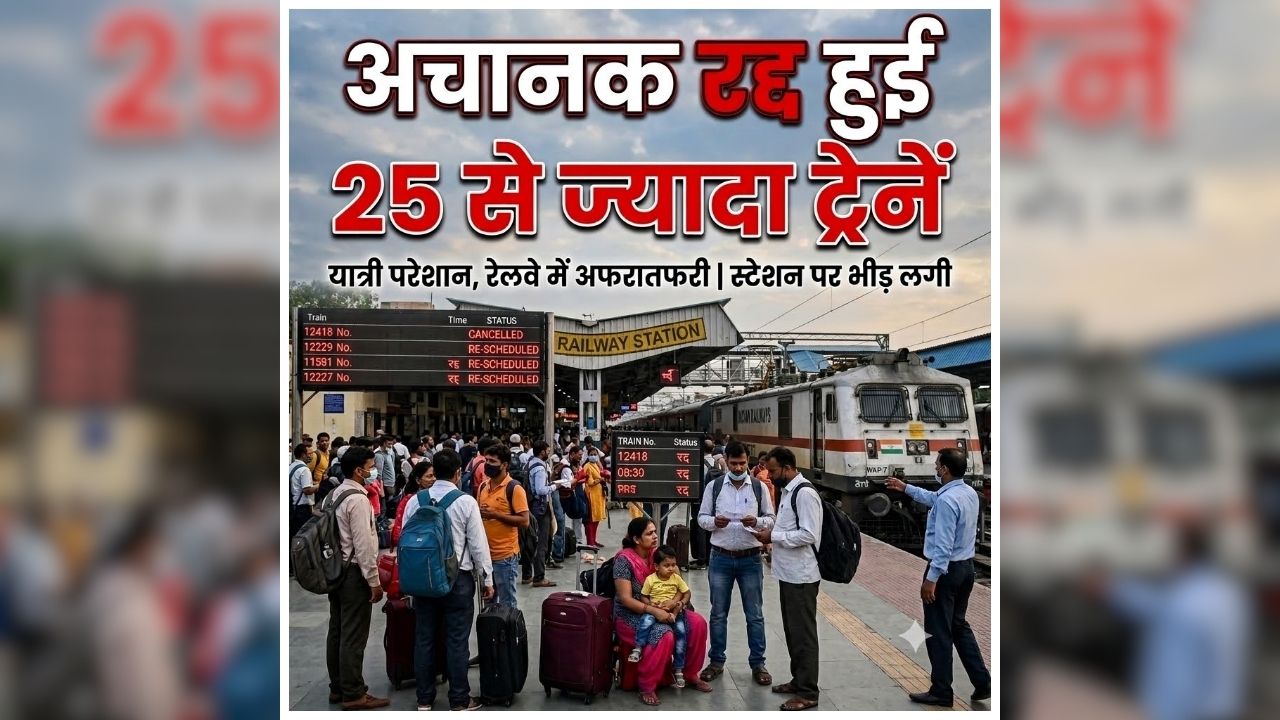Train Cancelled in Mumbai: सफर करने वाले ध्यान दें! अचानक रद्द हुई 25 से ज्यादा ट्रेनें, कई ट्रेनों के बदले रूट, जानिए किस वजह से बढ़ी यात्रियों की परेशानियां