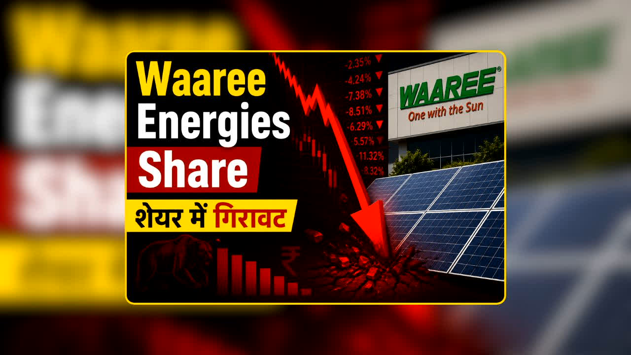 Waaree Energies Share Price: औंधे मुंह गिरा Waaree Energies का शेयर! एक ही झटके में 6% से ज्यादा टूटा भाव, कुछ ही मिनटों में निवेशकों के करोड़ों रुपये स्वाहा