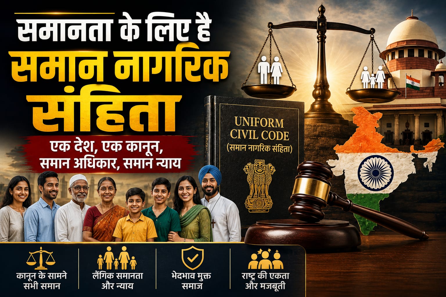 समानता के लिए है समान नागरिक संहिता