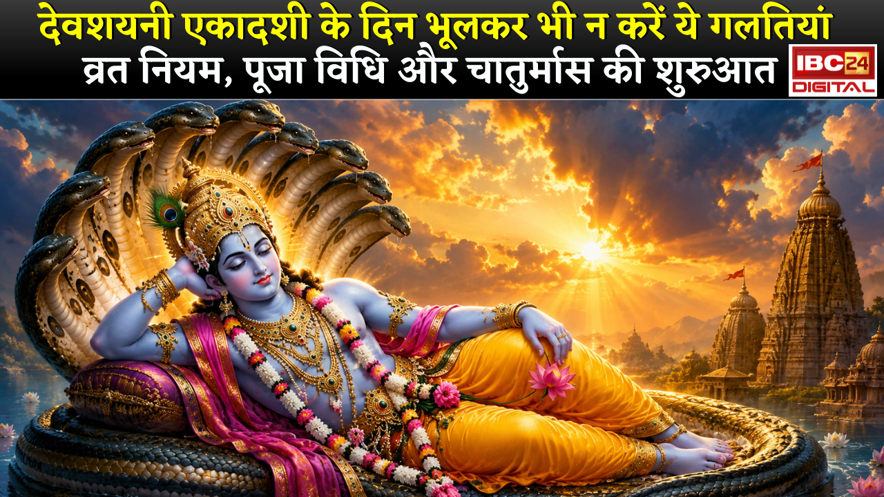 Devshayani Ekadashi के दिन भूलकर भी न करें ये गलतियां । व्रत नियम, पूजा विधि और चातुर्मास की शुरुआत