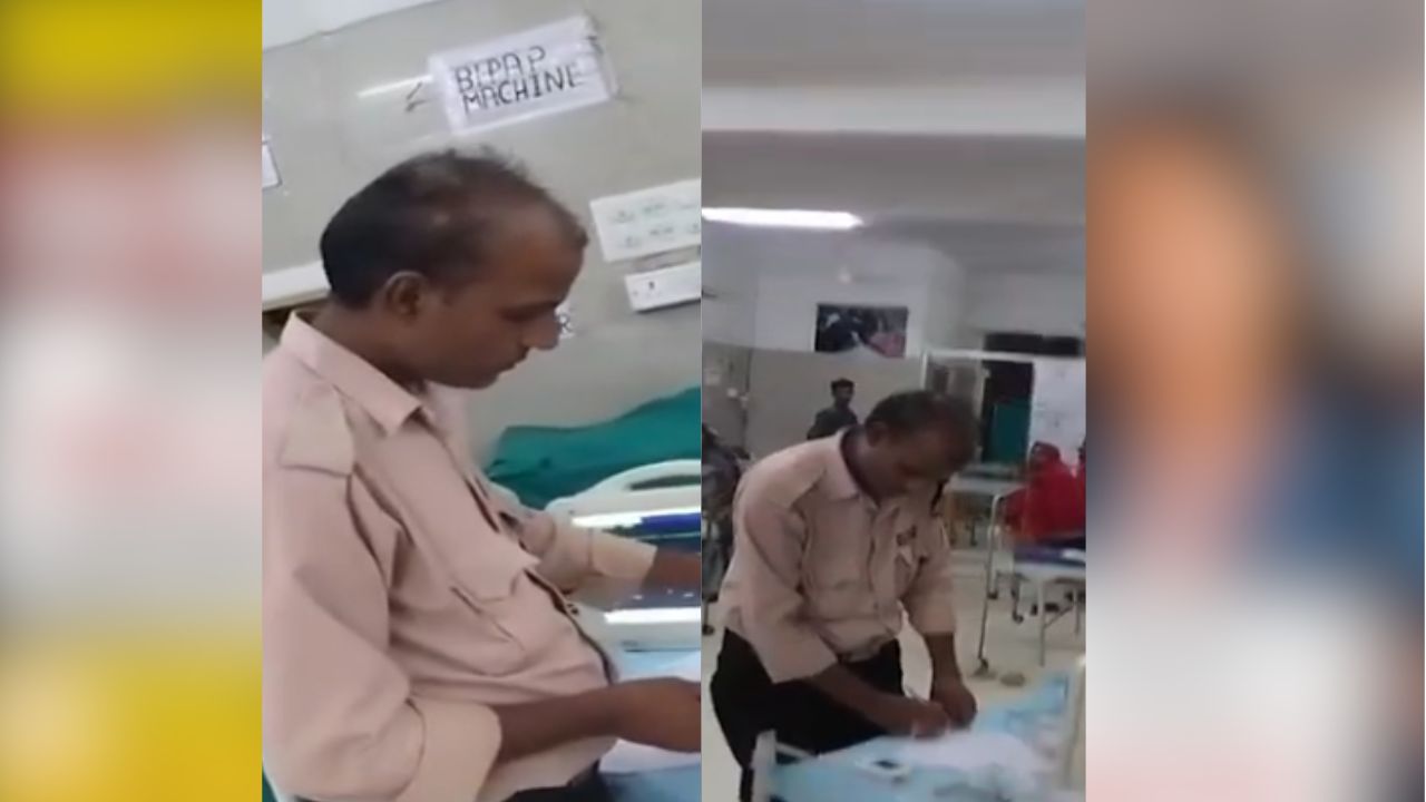 Singrauli Security Gaurd Viral Video : डॉक्टर खड़े देखते रहे… सिक्योरिटी गार्ड करता रहा मरीज का इलाज! VIDEO ने खोल दी सरकारी अस्पताल की पोल