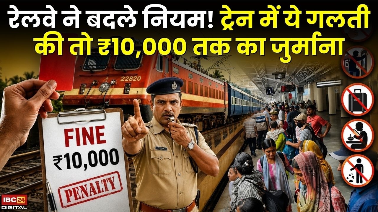 Indian Railways News Rules: रेलवे ने बदले नियम! ट्रेन में ये गलती की… तो ₹10,000 तक का जुर्माना