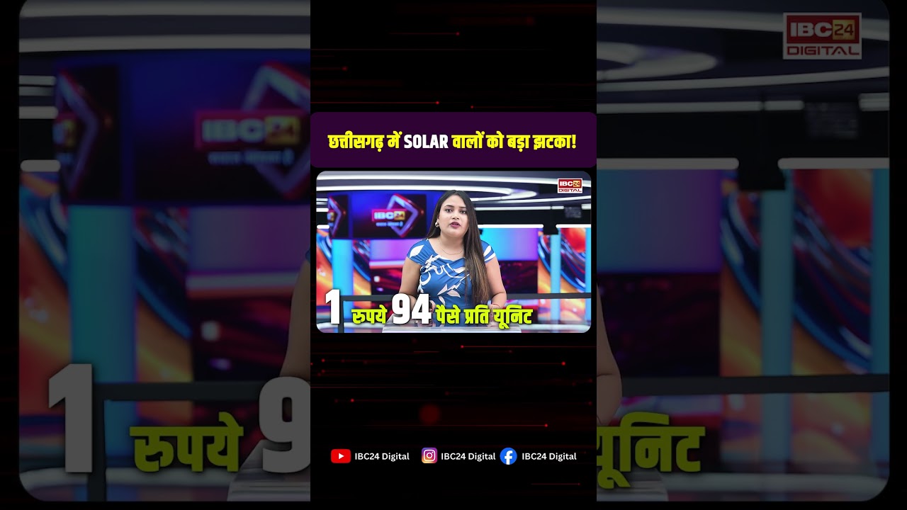 Breaking News : छत्तीसगढ़ में Solar वालों को बड़ा झटका! Chhattisgarh News |