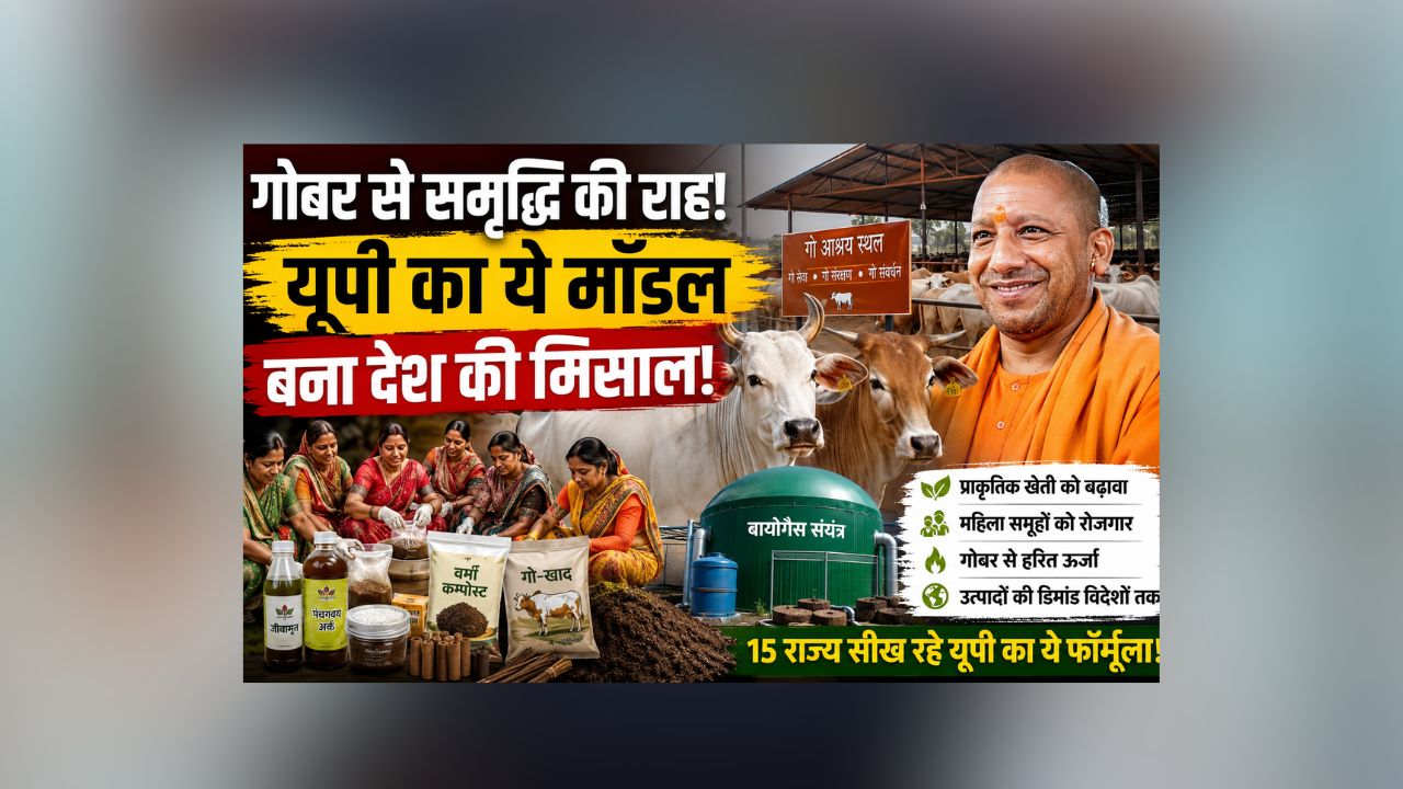 UP Cow Conservation Model : गोबर से कमाई, विदेशों तक पहुंची डिमांड! UP का ये मॉडल बना देश की मिसाल, 15 राज्य सीख रहे योगी सरकार का फॉर्मूला