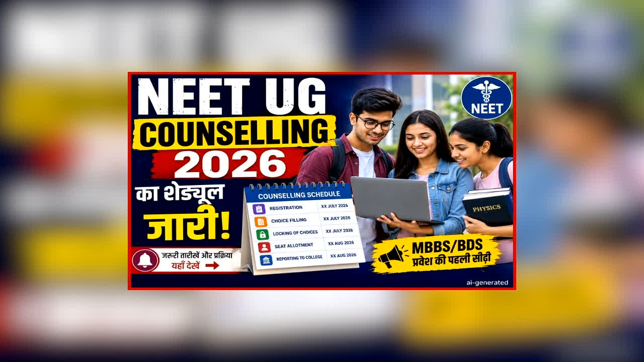 NEET UG Counselling 2026 Schedule: MCC ने जारी किया NEET UG Counselling 2026 का पूरा शेड्यूल, एक क्लिक में जानें किस दिन से शुरू होंगे रजिस्ट्रेशन