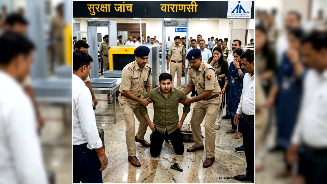 Varanasi Airport Firing: एयरपोर्ट पर चेकिंग के दौरान चली गोली, यात्रियों में मची अफरा-तफरी, दो घायल