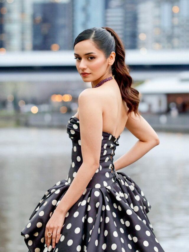 Manushi Chhillar Hot Look: पोलका डॉट गाउन में Manushi का ग्लैमरस अंदाज वायरल! तस्वीरें देख नहीं हटेंगी नजरें!