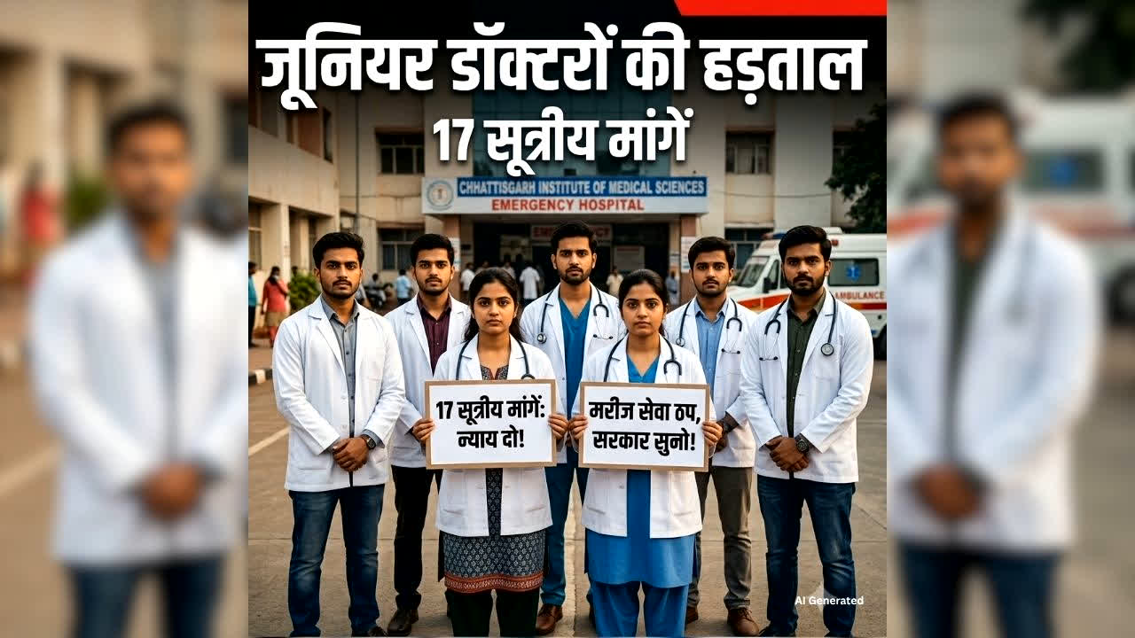 Chhattisgarh Junior Doctor Strike: छत्तीसगढ़ के जूनियर डॉक्टर्स ने किया हड़ताल का ऐलान, प्रदेशभर के अस्पतालों में लटकेगा ताला! जानिए क्या है एसोसिएशन की मांगे?
