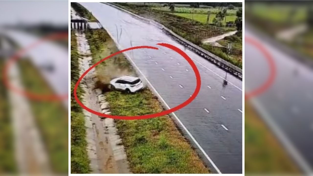 MLA Chandrapal Singh Lodhi Accident: BJP विधायक की फॉर्च्यूनर का भीषण हादसा, टायर फटने के बाद पोल से टकराई कार, CCTV में कैद हुई घटना, देखें आप भी