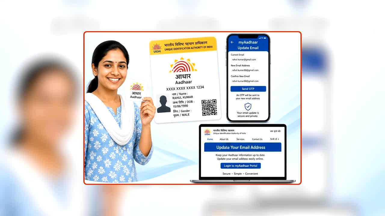 Update Email in Aadhaar: क्या आपके आधार से Email ID लिंक नहीं है? बिना पैसे खर्च किए घर बैठे पूरा हो सकता है काम, ऐप में बस इतना करना होगा