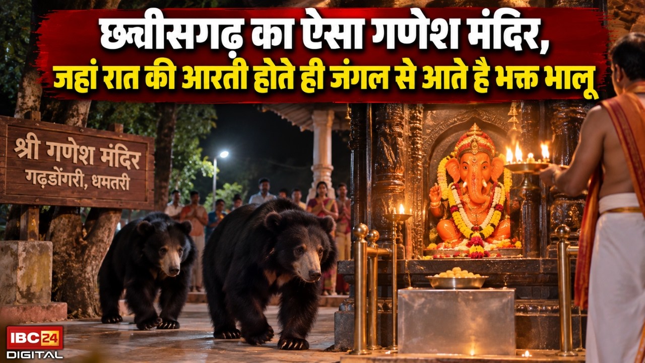 Dhamtari News: Chhattisgarh का ऐसा Ganesh Mandir, जहां रात की आरती होते ही जंगल से आते है भक्त भालू |