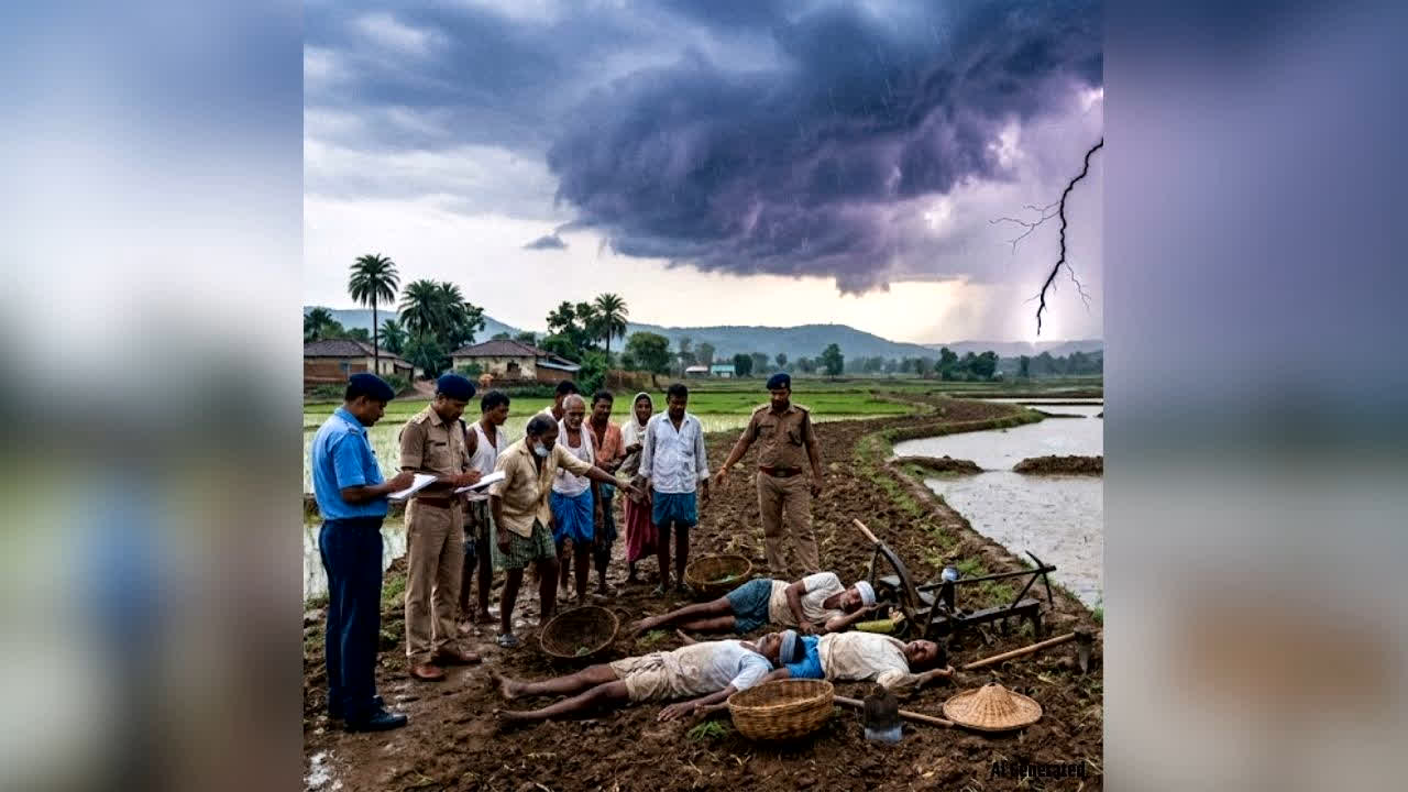 बिलासपुर में आकाशीय बिजली गिरने से तीन किसानों की मौत