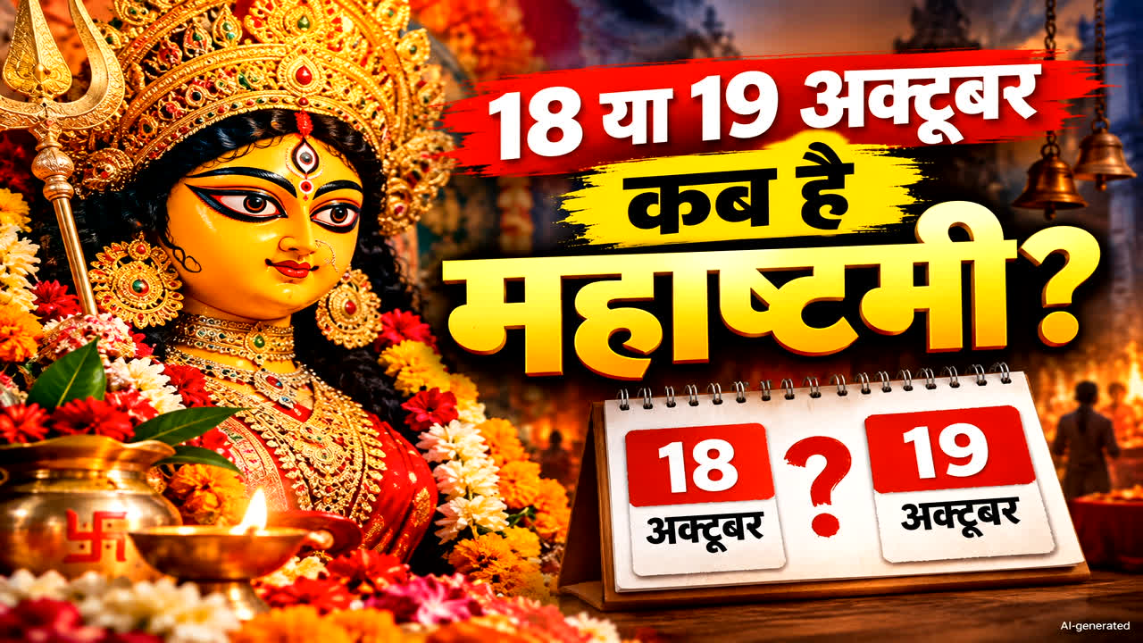 महाष्टमी 19 अक्टूबर को, कन्या पूजन के तीन शुभ मुहूर्त