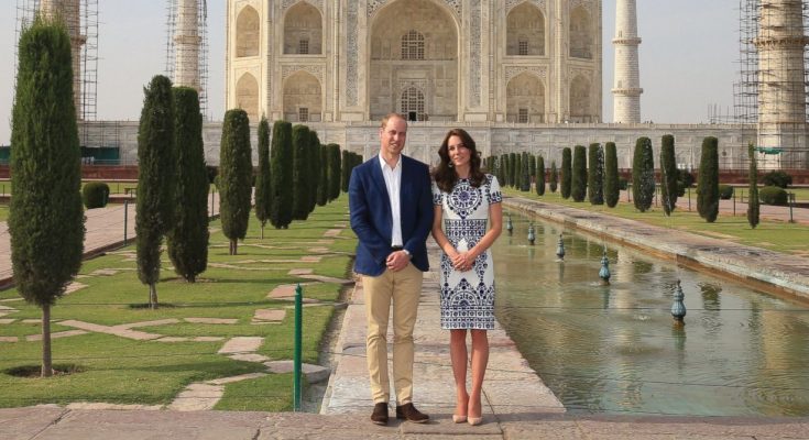 प्रिंस विलियम पत्नी केट मि़डलटन ने किया ताज का दीदार